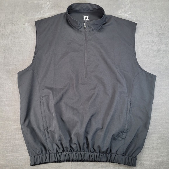 FootJoy Other - FootJoy FJ Mens Golf Vest Black 1/4 Zip Sleeveless Pullover Size XL